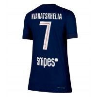 Paris Saint-Germain Khvicha Kvaratskhelia #7 Domáci Ženy futbalový dres 2025-26 Krátky Rukáv